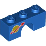 Brick Arch 1 x 3 with Classic Space Logo Print (Astro Kitty)