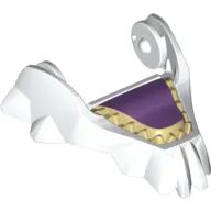 Large Figure Head Big Cat Lower Jaw with Teeth and Purple Tongue Print