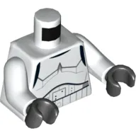 Torso Armor Stormtrooper / LEGO Logo on Back Print, White Arms, Black Hands