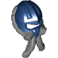 Helmet Space with Air Mask with Pearl Light Gray Hoses Print
