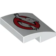 Brick Curved 2 x 2 x 2/3 with Ghostbusters Print