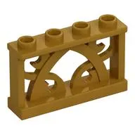 Fence Ornamented 1 x 4 x 2 with 4 Studs