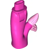 Minidoll Hips and Fishtail (Mermaid) with Bright Pink Tail Fin Print
