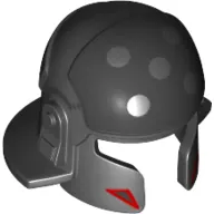 Helmet Imperial Agent with Cheek and Neck Protection with Flat Silver and Red Triangles Print (Agent Kallus)