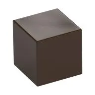 Minifig Head Special, Cube with Pixelated Reddish Brown Face, Black Eyes Print