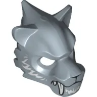 Mask Tiger with White Fangs and Fur Print