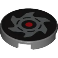 Tile Round 2 x 2 with Black / Red Nindroid Logo Print