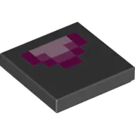 Tile 2 x 2 with Light Purple, Medium Purple and Purple Minecraft Geometric Print