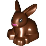 Duplo Animal Rabbit with Head Raised and Pink Nose Print