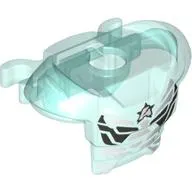 Minifig Neckwear Armor Space with Shoulder Protection and 2 Clips with Dark Gray and White Armor Plates and Ultra Agents Logo Print