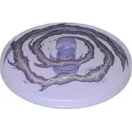 Dish 4 x 4 Inverted [Radar] with White and Lavender Electricity Print