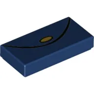 Tile 1 x 2 with Purse with Gold Clasp Print