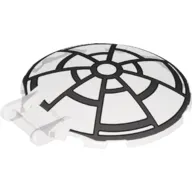 Dish 6 x 6 Inverted - No Studs with Handle with SW 8 Spoke Death Star Window Print