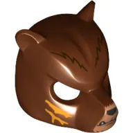 Mask Bear with Bright Light Orange Markings and Mouth and Nose Print