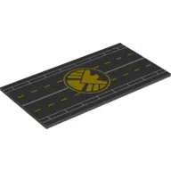 Tile 8 x 16 with Bottom Tubes with Runway and SHIELD Logo Print