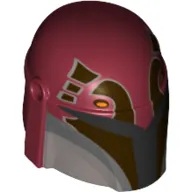 Helmet Mandalorian with Holes, Dark Brown Facial Details Print