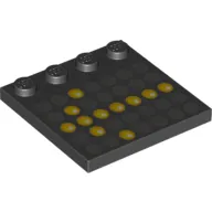 Plate Special 4 x 4 with Studs on One Edge and Left Arrow Matrix Sign Print