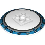 Dish 6 x 6 Inverted (Radar) with Solid Studs and Medium Azure Border Print