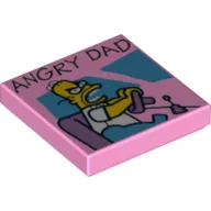 Tile 2 x 2 with 'ANGRY DAD' Print