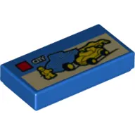 Tile 1 x 2 with 'CITY', 2 Cars (Dune Buggy Transporter) print