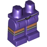 Hips and Dark Purple Legs with Miniskirt, Silver Belt and Boot Tops Print