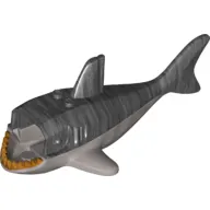 Animal Body Part, Shark Body with Gills and Gold Teeth Print (Sharkanator)
