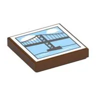 Tile 2 x 2 with Suspension Bridge Print