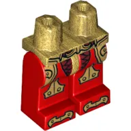 Hips and Red Legs with Gold Belt, Armor with Scales and Gold Knee Pads Print
