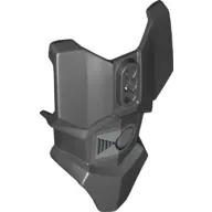 Large Figure Torso Cover, Armour with 2 Chest Holes and Ball Joint Socket with Large Belt Buckle Print (Darth Vader)