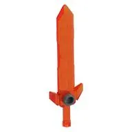 Weapon Sword Long with Angular Crossguard Flat Silver Pattern