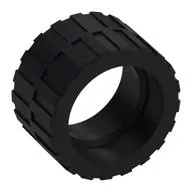 Tyre 24 x 14 Shallow Tread (Tread Small Hub), Band Around Center of Tread