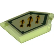 Tile Special 2 x 3 Pentagonal with Nexo Power Shield Print - 3 Arrows