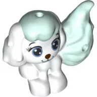 Animal, Dog, Puppy with 1.5 Hole with Light Aqua Hair, Tail print