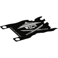 Flag 7 x 5 with White Pirate Skull Print