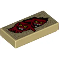Tile 1 x 2 with Red Globlins Print