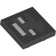 Tile Special 2 x 2 Inverted with Minecraft Wither Face Print