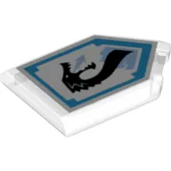 Tile Special 2 x 3 Pentagonal with Nexo Power Shield Print - Ice Dragon