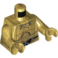 Torso Droid Plates, Concentric Circles, and Wires Print, Pearl Gold Arms and Hands