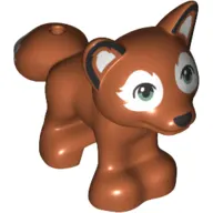 Animal, Fox with White Fur Around Eyes and White Ears Print