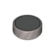 Tile Round 1 x 1 with Silver Circle Print