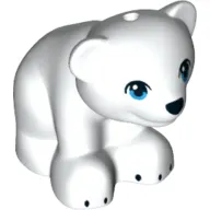 Animal, Bear, Small with Hole in Top - Black Nose and Claws - Dark Azure Eyes Print