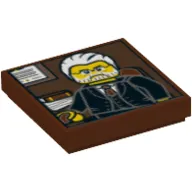 Tile 2 x 2 with Portrait of Male Minifig with Gray Hair and Beard, Black Suit print