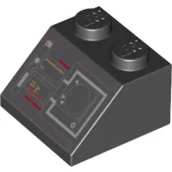 Brick Sloped 45° 2 x 2 with Controls, Buttons, and Navigation Display Print