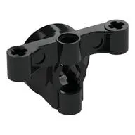 Technic Steering Wheel Hub Holder with 2 Pin Holes and 2 Axle Holes, Slots
