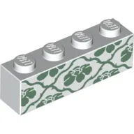 Brick 1 x 4 with Wallpaper Print (Batcave)
