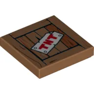 Tile 2 x 2 with 'TNT' on Wood Grain Print