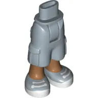Minidoll Hips and Cargo Pants with Medium Nougat Legs and Sand Blue Sneakers Print