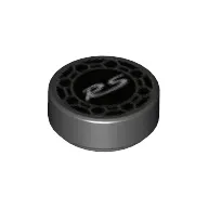 Tile Round 1 x 1 with Porsche RS Print