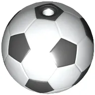 Sports Soccer Ball with Black Pentagons Print