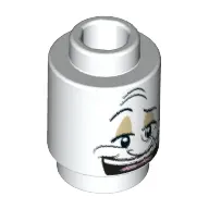 Brick Round 1 x 1 Open Stud with Face Print (Lumiere)